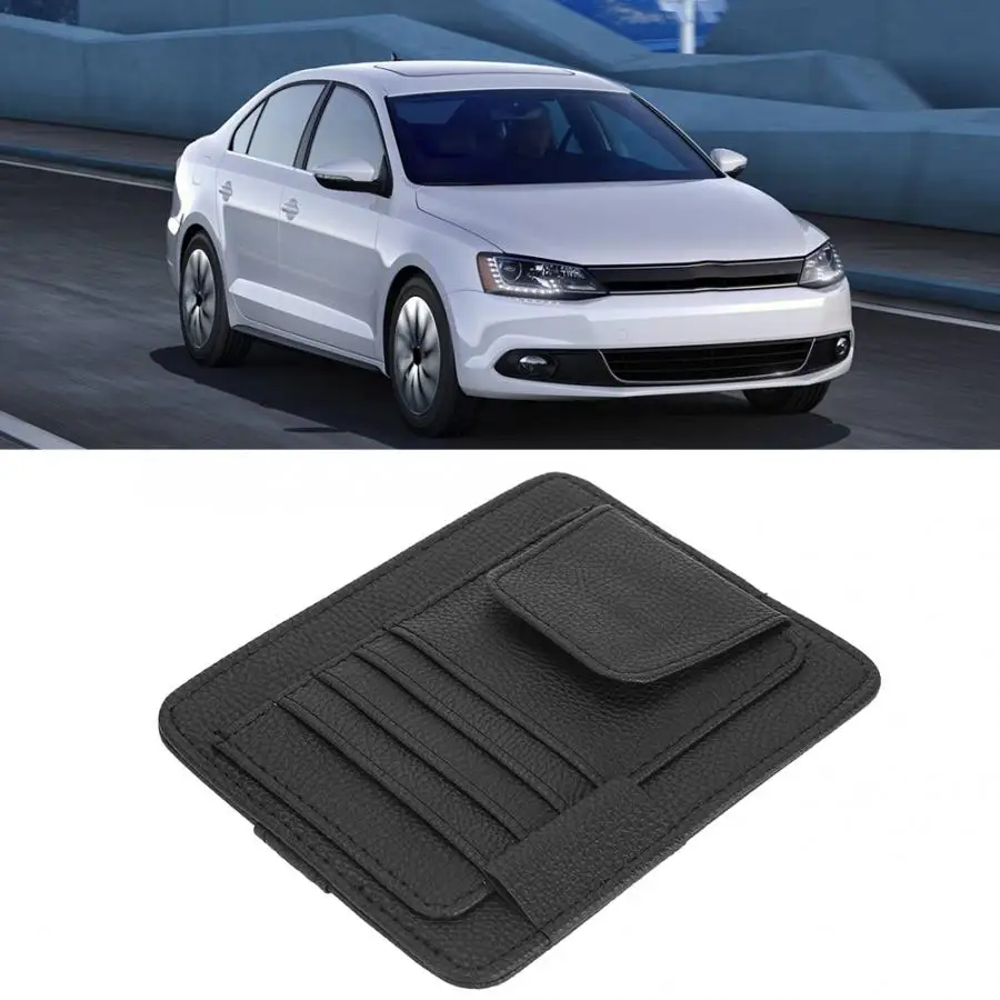 

Stowing Tidying Multi-purpose Car Visor Organizer Sun Visor Storage Holder Pouch Card Bill Storage Bag car accessories