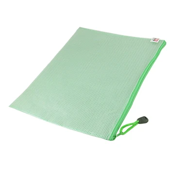

Wholesale 12 Pcs A4 Paper Gridding Zipper Closure Files Bags Folders Green