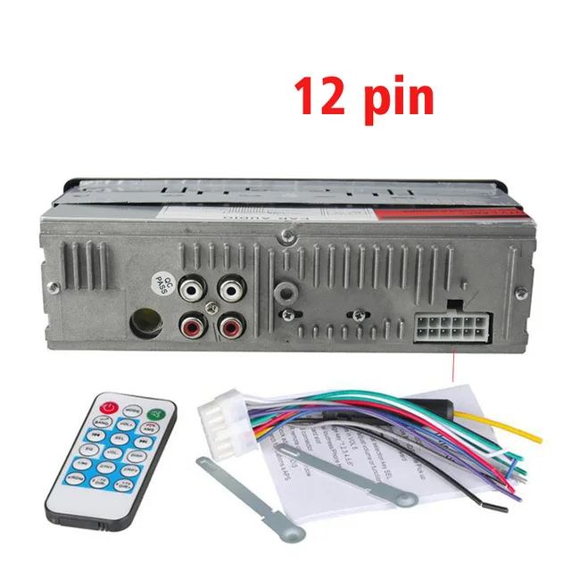 Черный 12 V автомобиль радио плеер Bluetooth Стерео FM MP3 поддержкой USB, SD карт памяти, с разъемом подачи внешнего сигнала AUX Авто Электроника 1 DIN ото teypleri para Карро - Цвет: Черный