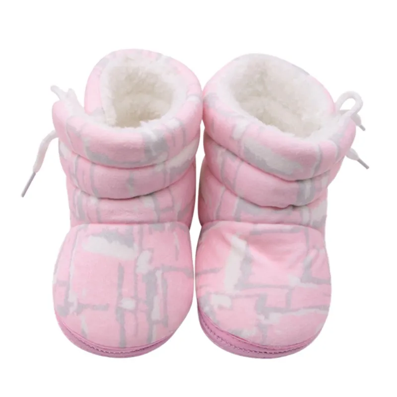 Детские ботинки с принтом; зимние ботинки для малышей; обувь для маленьких мальчиков и девочек; Зимние удобные теплые ботинки на меху; высокое качество - Цвет: JM0122P