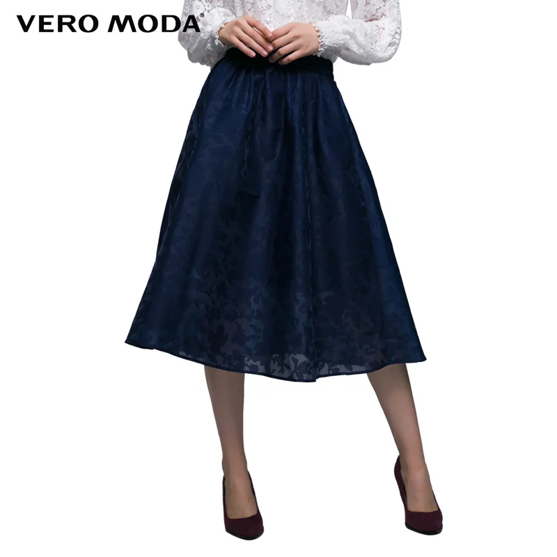 VERO MODA бренд 2018 Новый офис леди стиль аппликации невидимый молнии A Line женские