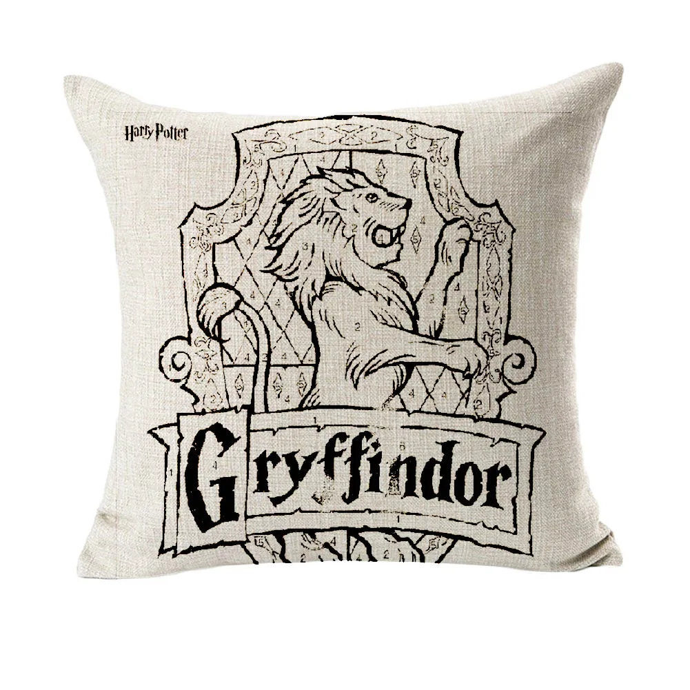 

Sketch Series Gryffindor School Badget Pillow Decorative Vintage Pillows Cover Home Decor Gift