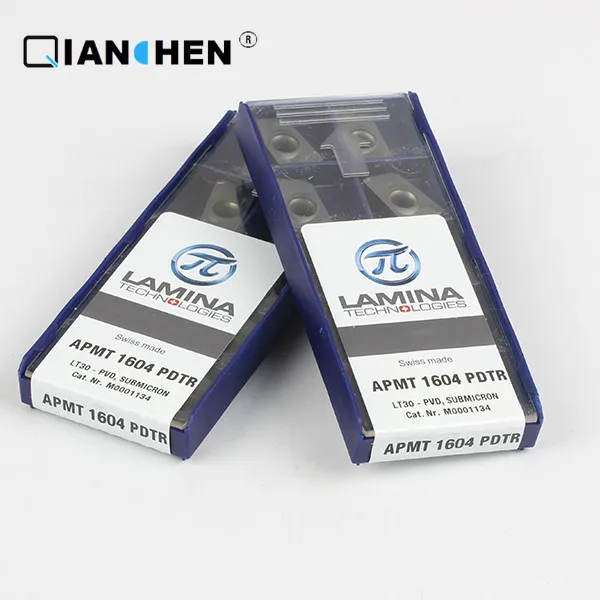 

Genuine original high quality high-performance LAMINA APMT 1604 PDTR LT30 (10pcs/lot) tungsten Carbide Cutting tools inserts