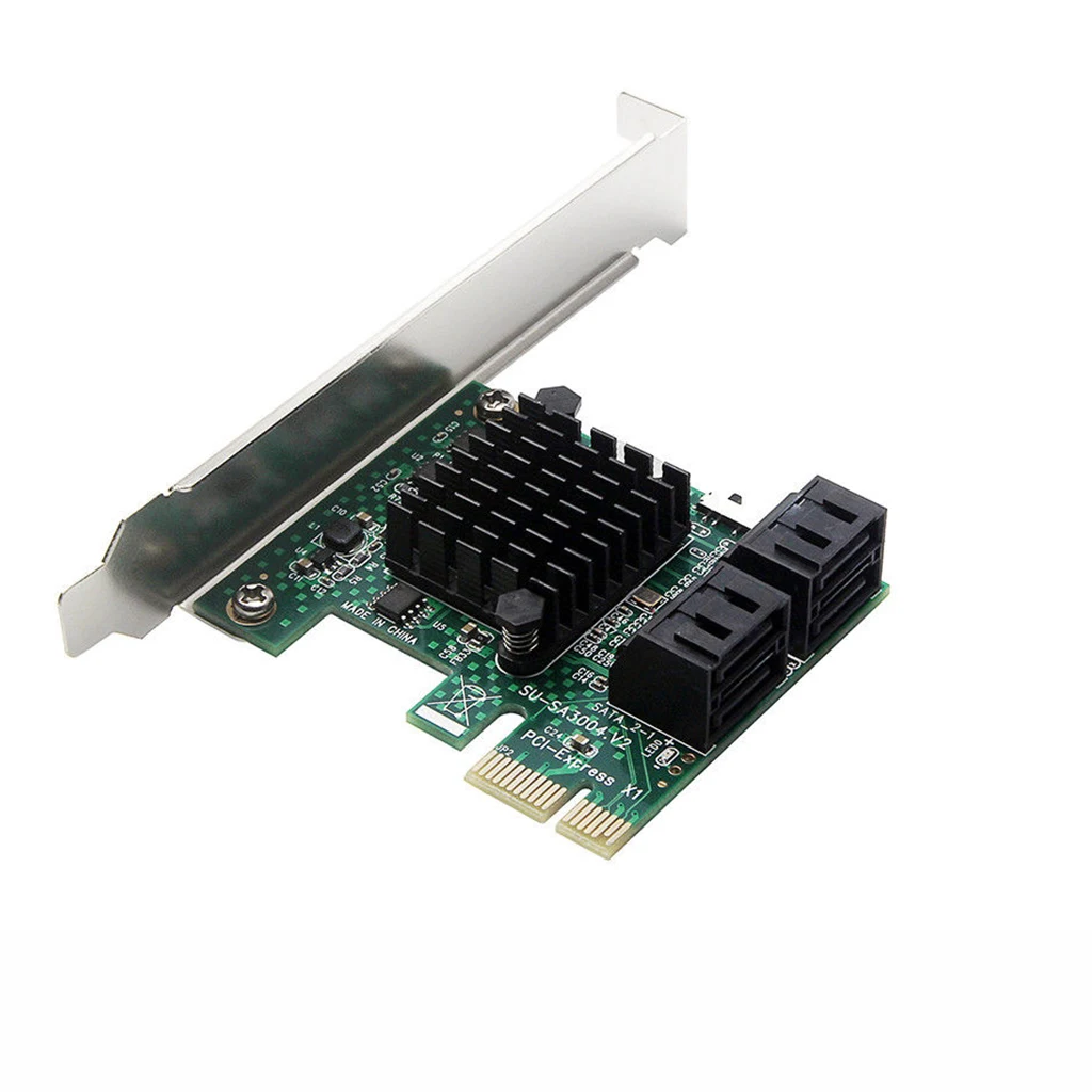 Лидер продаж PCIe PCI Express 6G SATA3.0 4-Порты и разъёмы SATA III расширения карты контроллера широкие адаптер