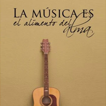 

Spanish Music is the soul's food Vinyl DIY Wall Stickers Home Decoration Living room Bedroom Wall Decals Art Murals JG2624