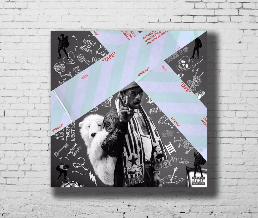 Художественная печать плакат Luv Is Rage 2 Lil uzi VERT Обложка альбома украшение дома Горячая стена холст 16x16 24x24 30x30 дюймов G-282