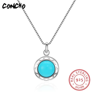 

2018 Real Time-limited Pendant Necklaces Trendy Link Chain Party Colares Concho Jewelry 925 Sterling Round Necklace For Women
