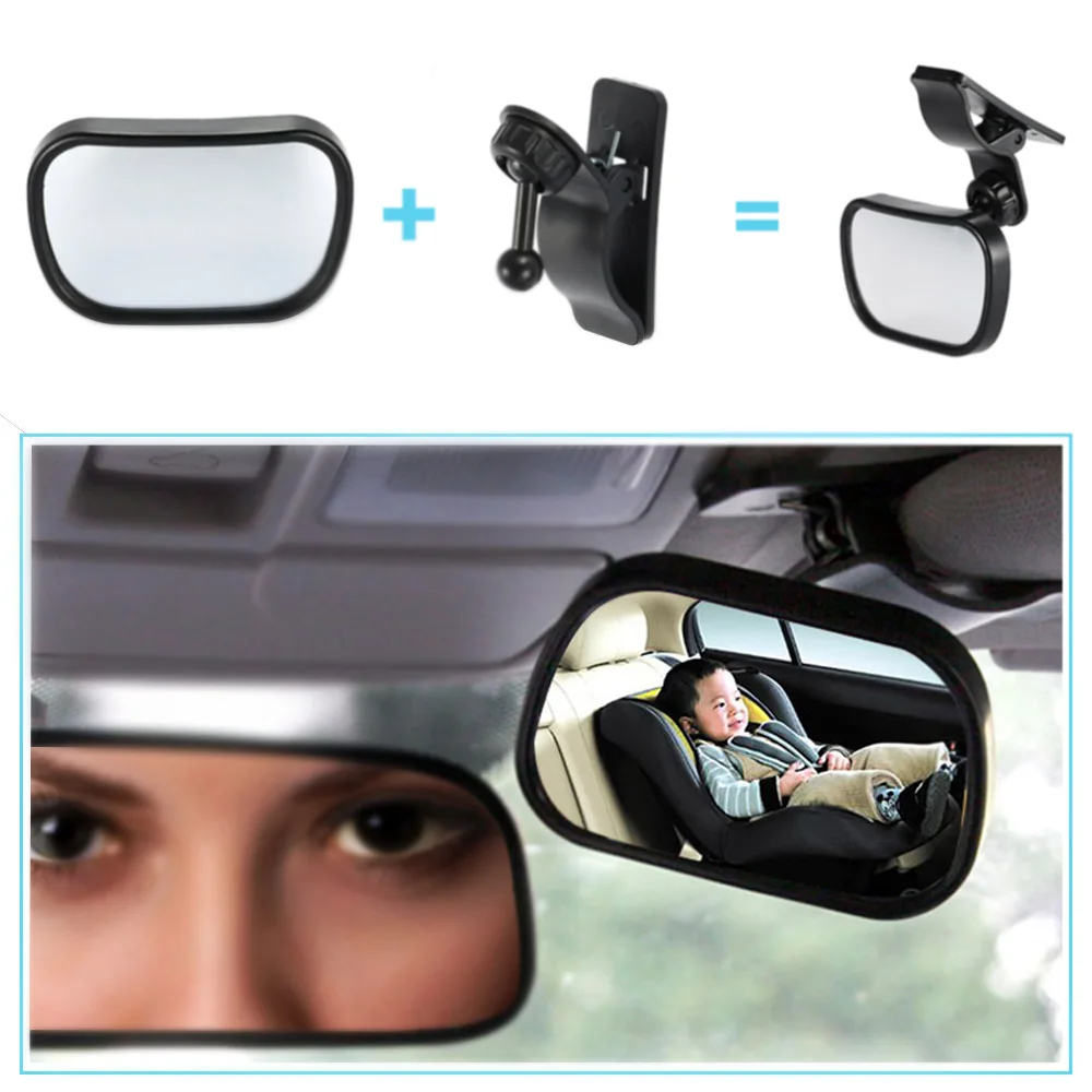 Car Back Seat Mirror Baby Facing Rear Ward View Headrest Mount Mirror Round Safety Infant Baby