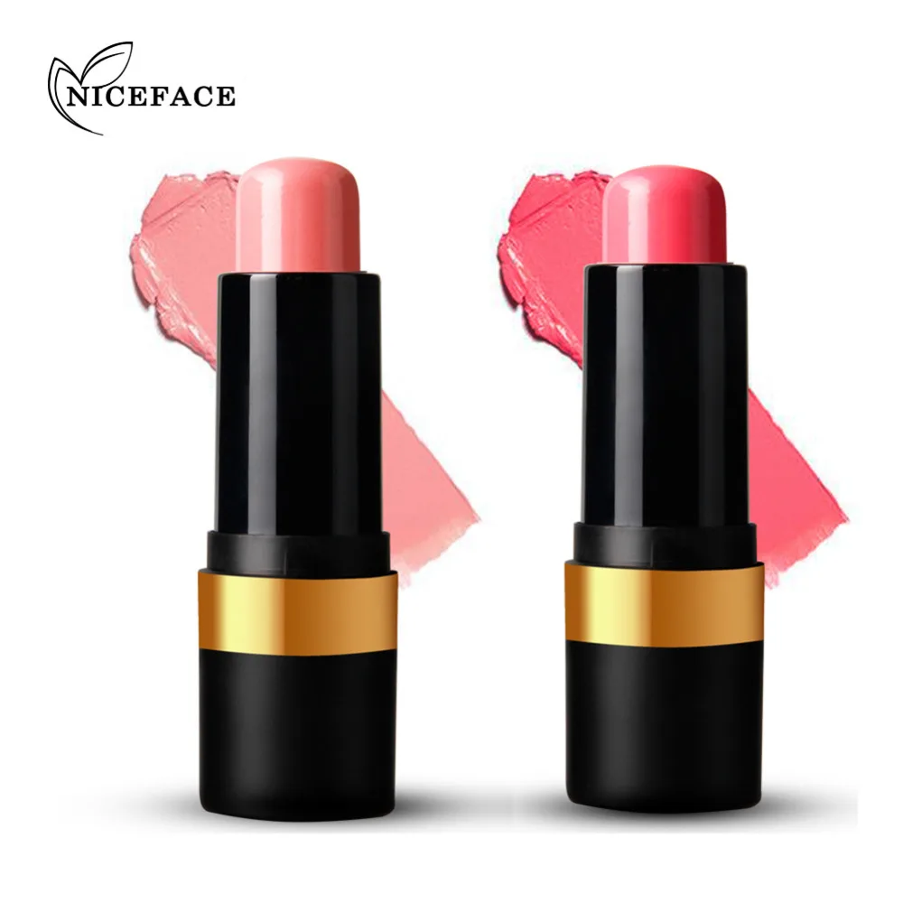 

Professional Bake Cheek Blusher Stick Makeup 2 Colors Waterproof Natural Face Bronzer Blush Highlight Stick Cosmetic Maquiagem