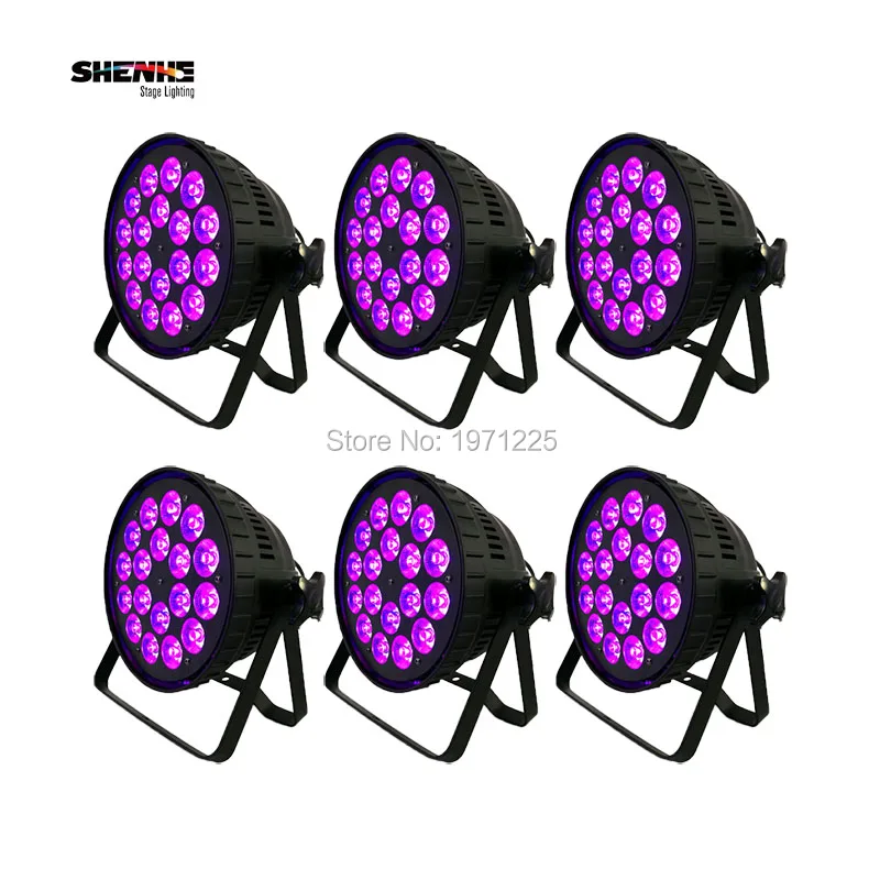 

(6pcs) DMX Disco Strobe Stage Lights LED Par Can 18x15W RGBWA Light Stage Light Control for outdoor Show/Performance/Party/Event