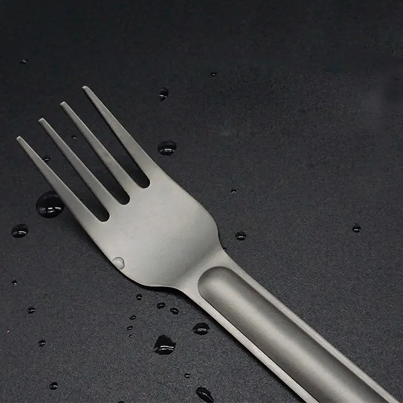 EDC ложка длинная прямая ручка легкая портативная коррозионная стойкая чистая Титановая посуда для кемпинга и путешествий
