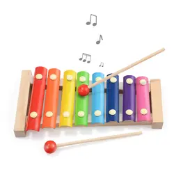 Деревянный музыкальный инструмент Монтессори детская Дошкольное образование деревянный ксилофон игрушечные лошадки ручной стучать