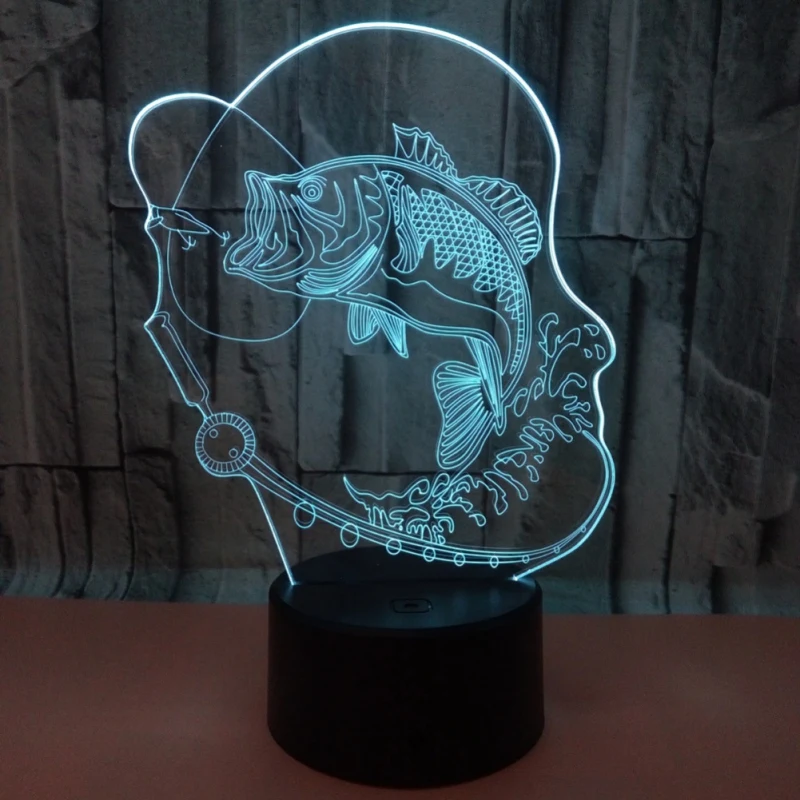

3D Illusion Night Light 7 Colors Changeable for Football Fans Powered by AA Battery USB