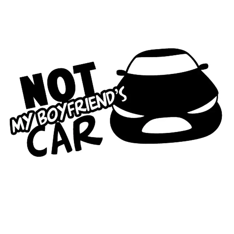 

16CM*8.2CM Not My Boyfriend Car JDM Car Stickers And Decals Motorcycle Car Styling Accessories Black/Sliver