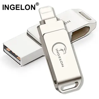 Ingelon-Memoria USB 3,0 para iphone, 16gb, 32 gb, 256GB, 128 GB, 64 gb, personalizada