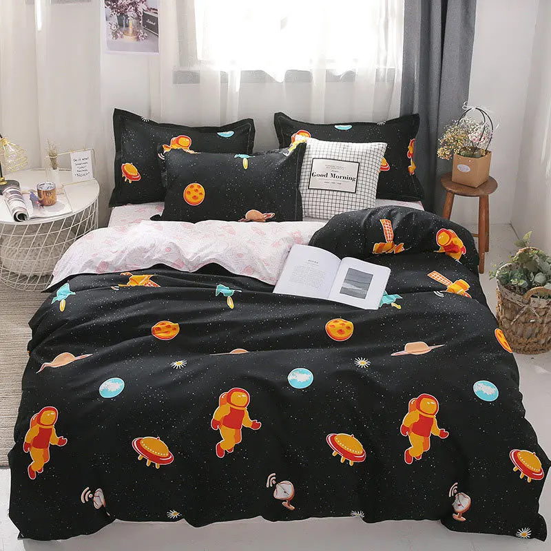 

Astronaut 4pcs Girl Boy Kid Bed Cover Set Duvet Cover Adult Child Bed Sheets And Pillowcases Comforter Bedding Set 2TJ-61016