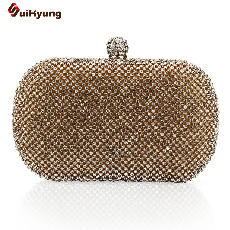 Fashion Women s Party Day Clutches Bling Full Diamond Wedding Handbag Mini Purse Lady Banquet Dinner