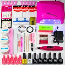 Набор для ногтей Сушилка для ногтей лампа УФ комплект гель-лака набор лак маникюрный набор выбор 6 цветов Гель-лак для маникюра Набор ручек