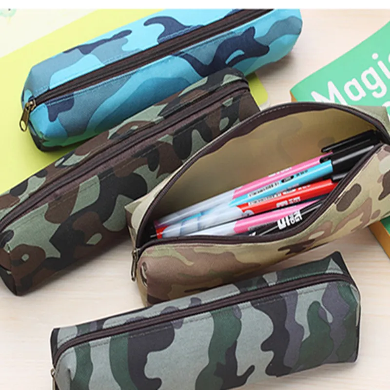 

1 Pcs Camouflage Pencil Case School Statinary Zipper Pouch Pencil Bag School Office Supply Escolar For Boys And Girls 4 Colors