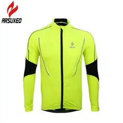Arsuxeo новая зимняя руля куртка Велоспорт MTB флис дышащий отражающая ветровка Рыбалка Лыжная для мужчин пальто верхняя одежда