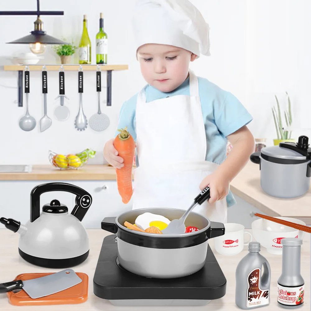 

9/11/15pcs children's mini kitchen cooker pot children's pretend chef toy simulation kitchen utensils toy set children's giftsF3