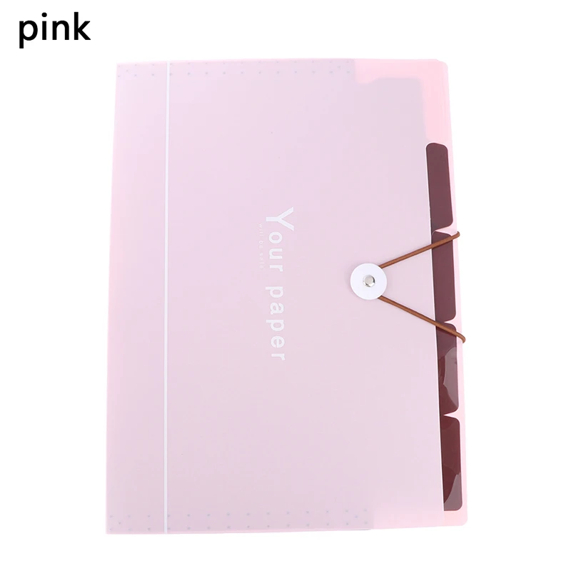 A4 бумага для органайзера держатель офисные школьные принадлежности 5 сетка для документов папка для документов широкий кошелек Портативная сумка - Цвет: Pink