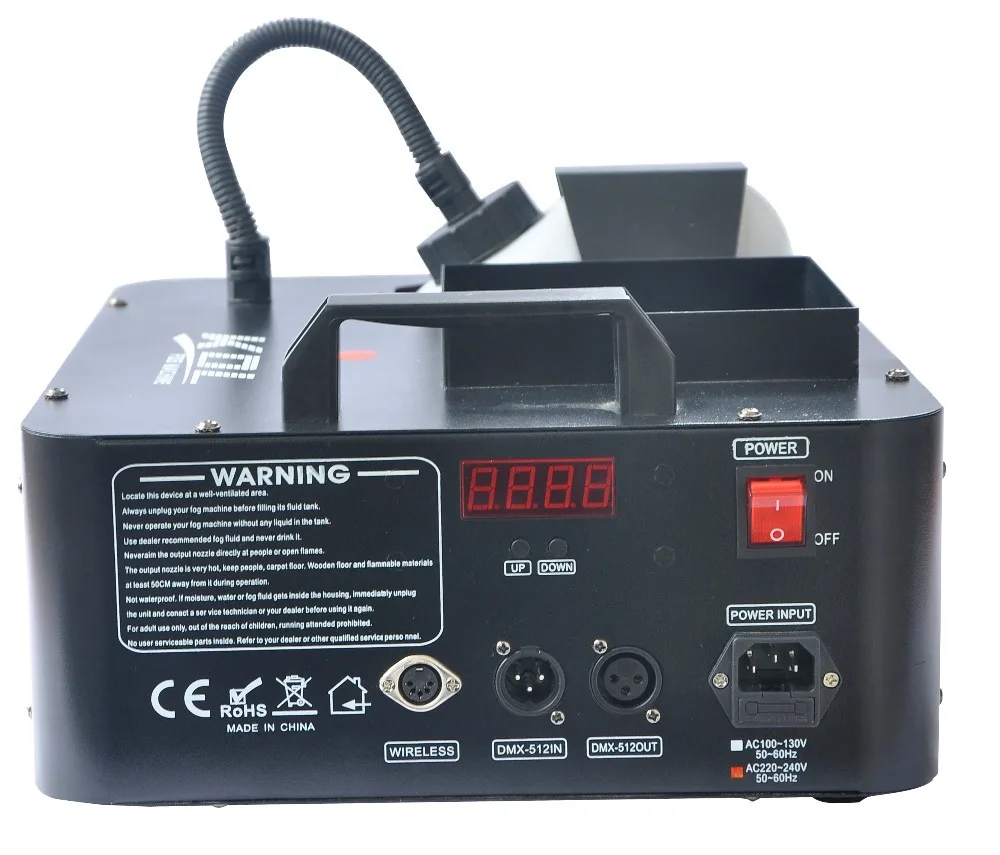 Акция 2018 светодиодная дымовая машина 1500 Вт противотуманные машины DMX512 Pyro Across