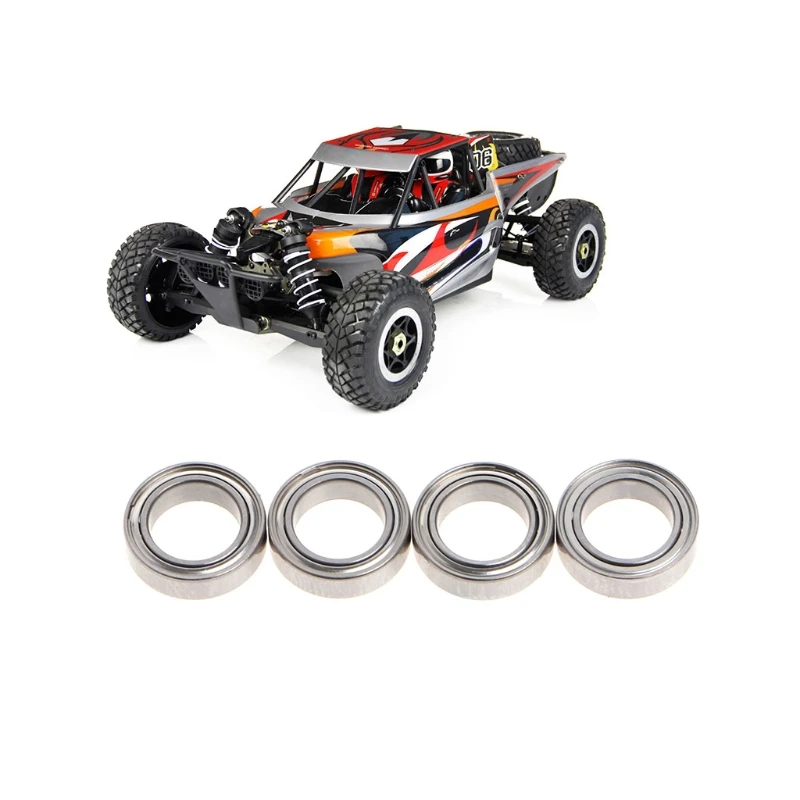 4Pcs 1/10 RC Truck Rubber Tire Wheel Tyre Alloy Wheel Rims Replacement Tire For Zd Racing Buggy Crawler Car Rc Model Parts White