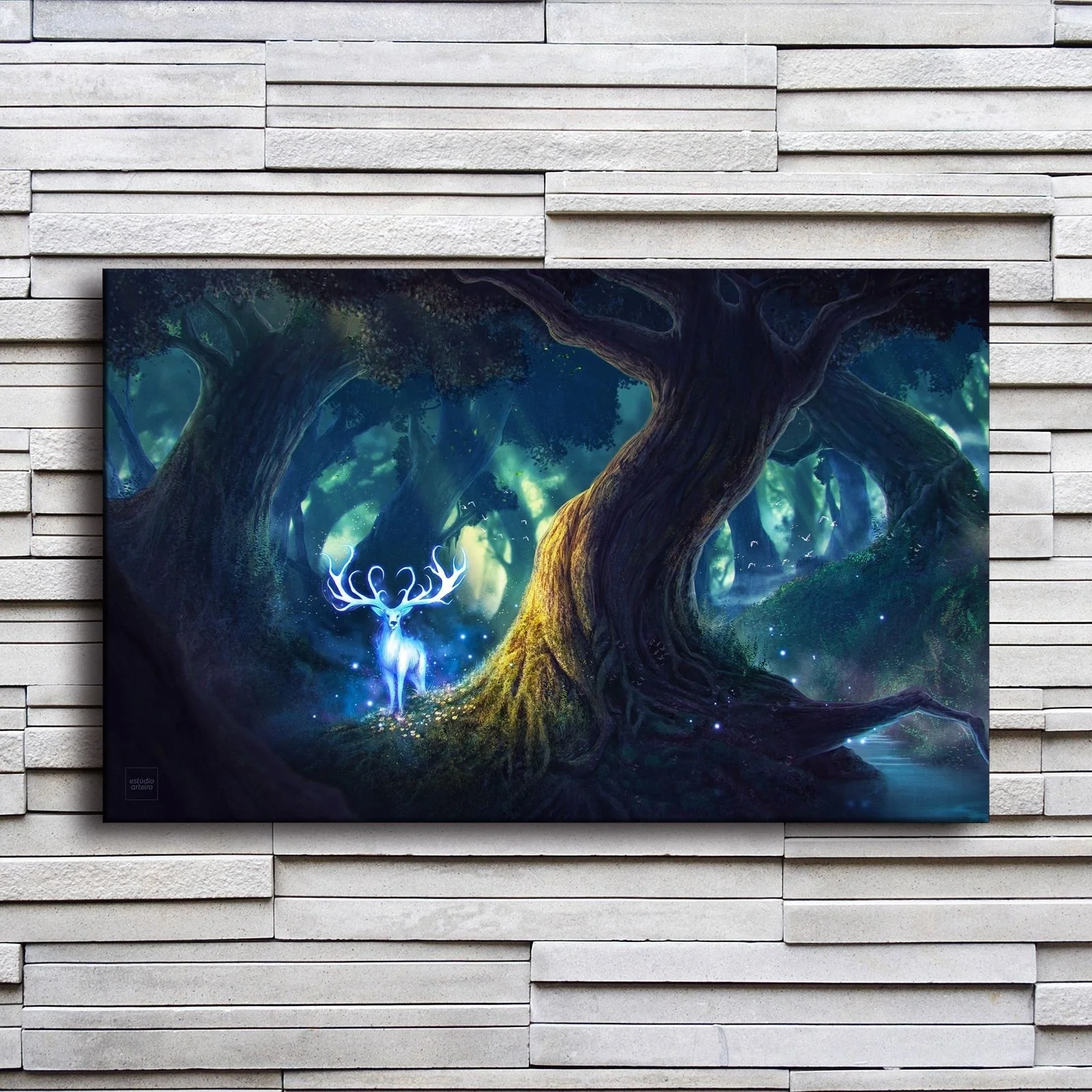 Печать на холсте фотографии Wall Art цельнокроеное платье волшебный лес фон с