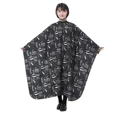 Салон Черный Принт Парикмахерская накидка для парикмахерской обёрточная бумага водонепроницаемый чехол фартук Парикмахерская Ткань