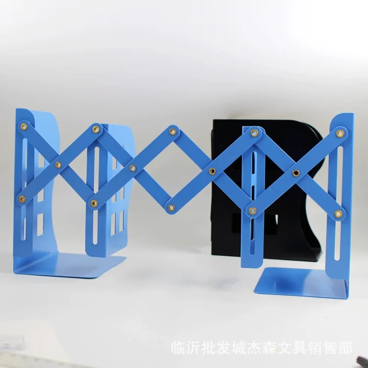 

2018 Creative bookends book folding flxible bookshelf new retractable student iron bookends metal large scalable