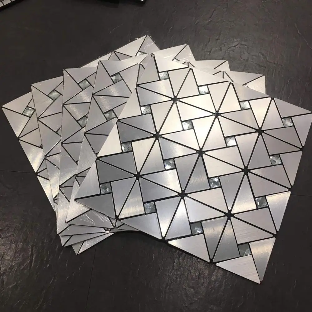 4 шт. Самоклеящиеся 3D металлические мозаичные обои для стен водостойкие