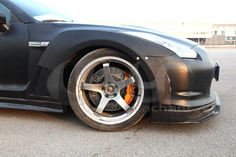 2008-2014 Nissan R35 GTR CBA DBA Varis '13 Ver. Style Front Fender CF with FRP Extension (28)