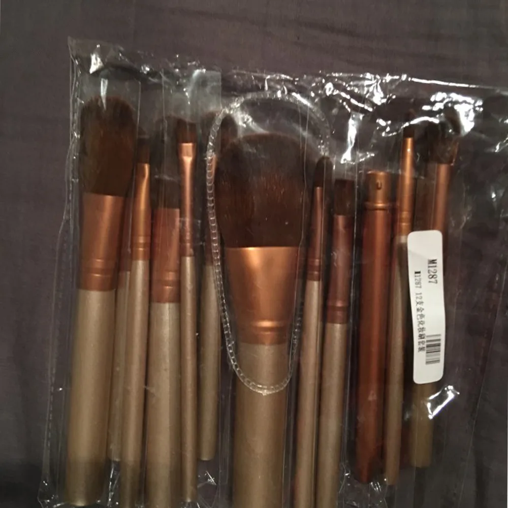12 Pcslot Make Up Brushes Set Foundation Face Eye Powder Blusher Professional Cosmetics Makeup Brush Tools Maquiagem Gold (5)