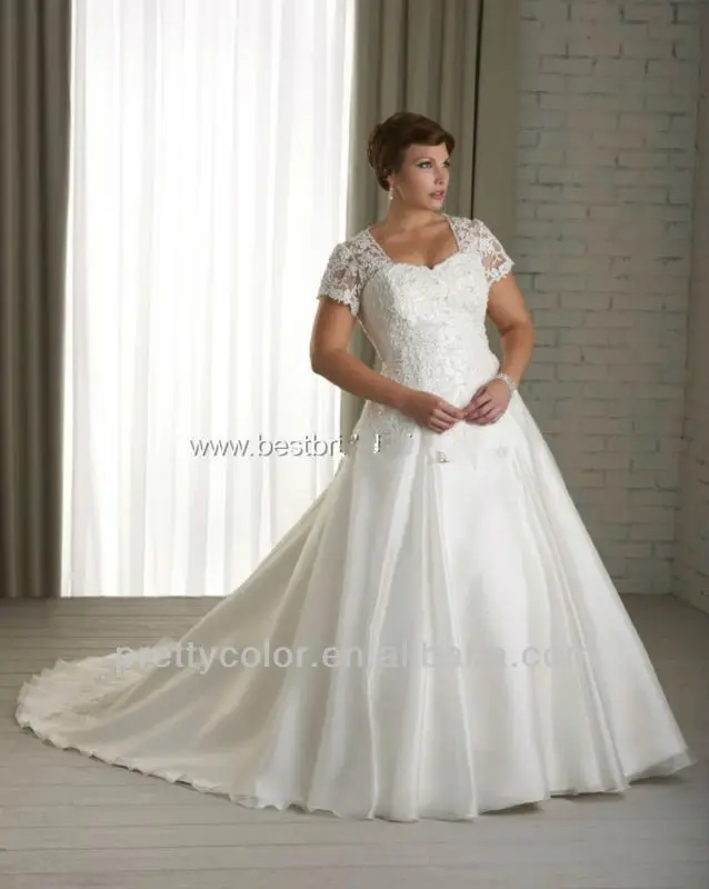 sweetheart neckline with sleeves wedding dress
