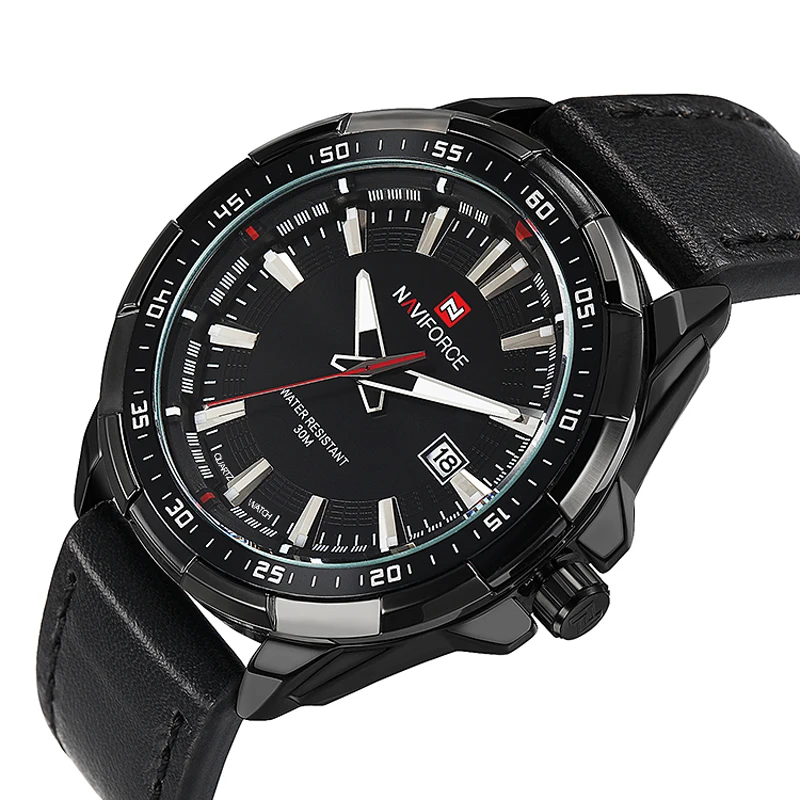 

New NAVIFORCE Brand Men Quartz Watches Military Sport Leather Waterproof Analog Watches Mens Date Casual Clock Relogio Masculino