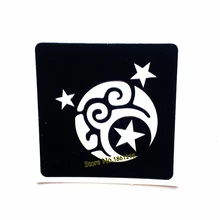 1 шт хна арабский трафарет татуировки луна, звезда образец DIY Аэрограф краски Менди индийский шаблон татуировки для макияжа сексуальные советы боди-арт