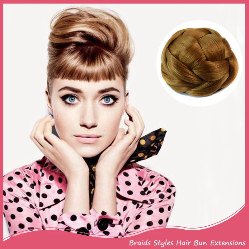 New Style 6colors Women Girl Chignon Braid Buns Hairpieces