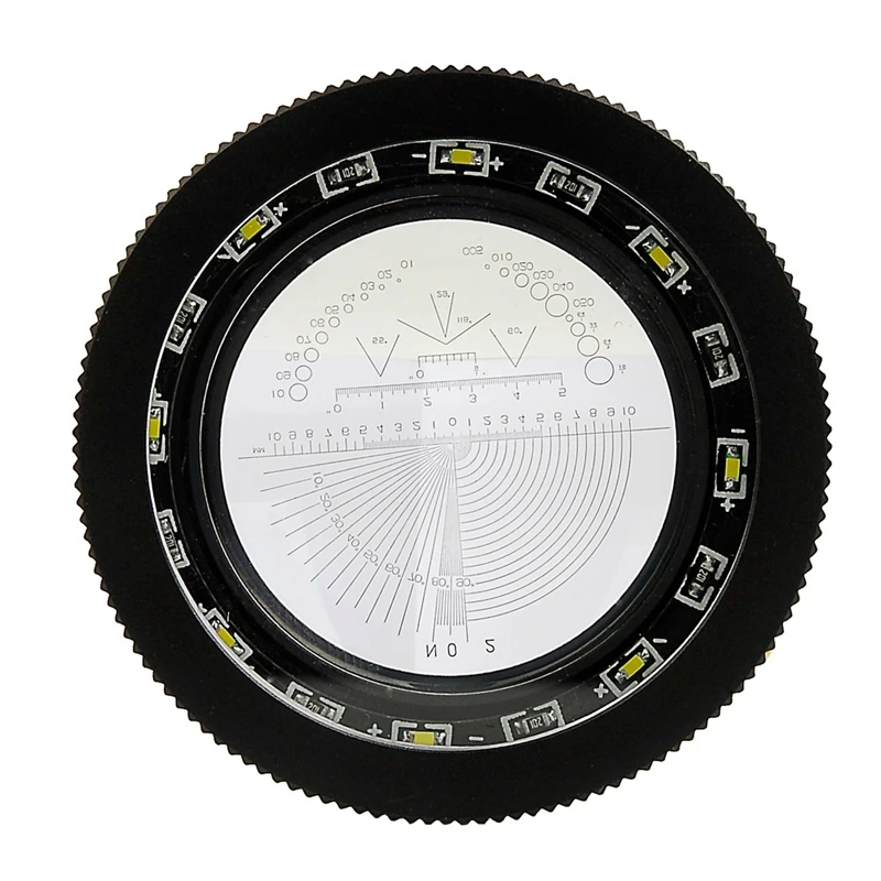 10X Illuminated Focus Adjustable Cylindrical Loupe Magnifier Measuring Magnifiying Glass with Multi Scale Precision Calibration