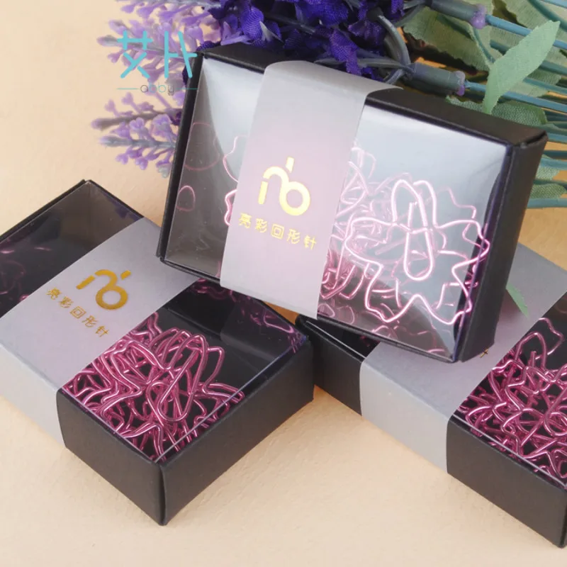 

Multicolour paper clips paper needle bookmark large metal stationery Cherry blossoms paper clips