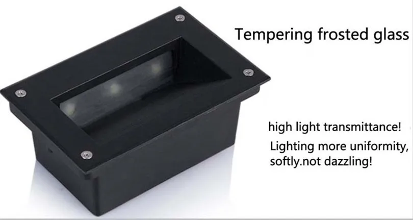 Подземный свет 3x1 Вт светодиодный встраиваемый шаг лестница света светодиодные угол стены крыльцо Путь Сад этаж похоронен лампы для мотоциклов AC85-265V DC12V
