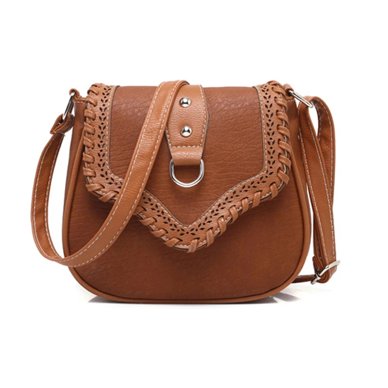 Винтажная сумка через плечо для женщин сумки мессенджеры из искусственной кожи