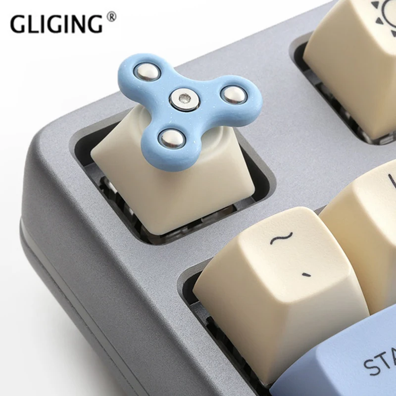 Decompression gyro key cap handmade personality fingertips multicolor Keyboard keycaps