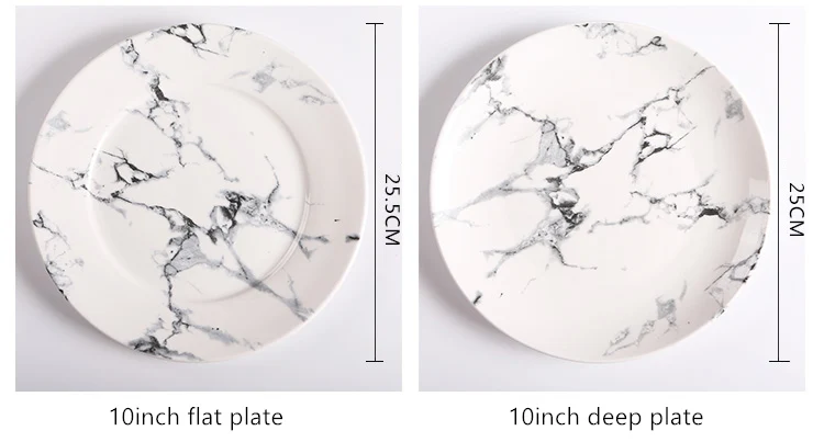 Мраморная фарфоровая тарелка для десертов, тортов, тарелок для суши, тарелок для лапши, поднос для фруктов, тарелка для стейка, обеденная керамическая посуда