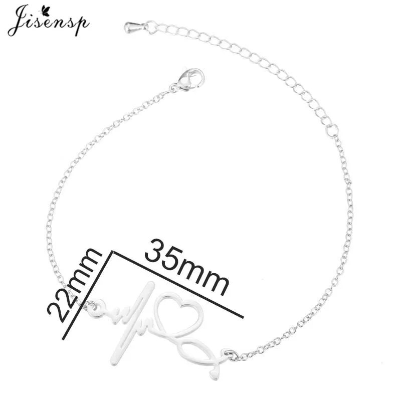 Jisensp Stainless Steel Heartbeat Cardiogram Bracelet Stethoscope
