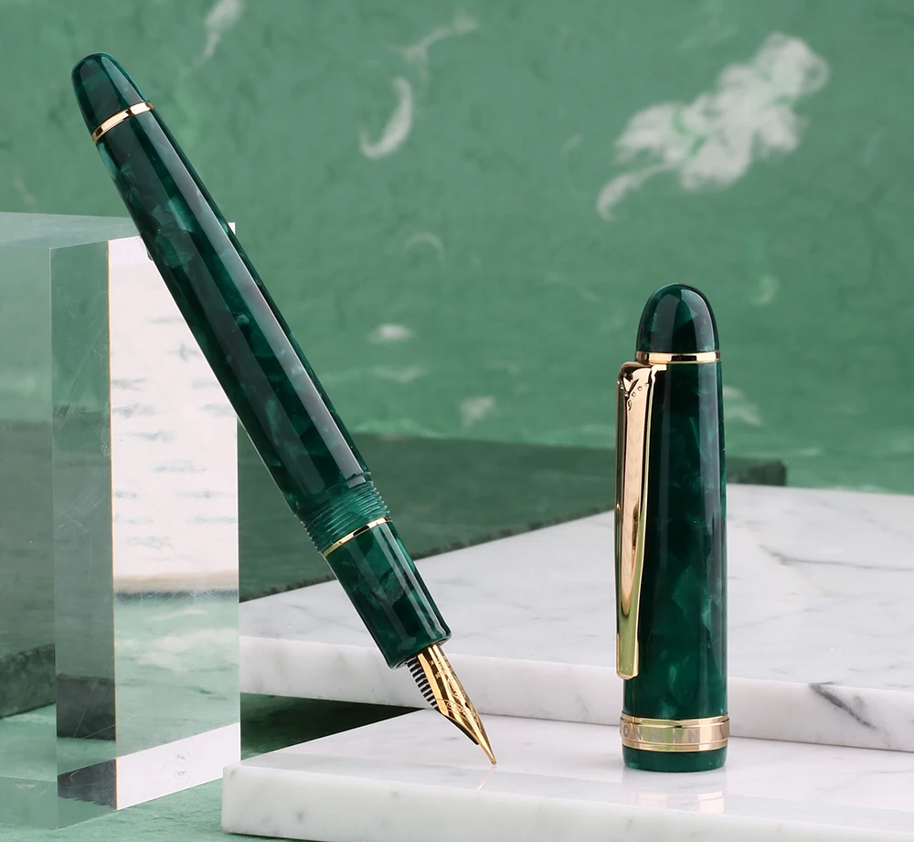 Moonman S3 акриловая смола авторучка зеленый Иридиум Экстра Fine/Fine Nib 0,38/0,5 мм чернила для письма ручки Золотая отделка подарочная ручка
