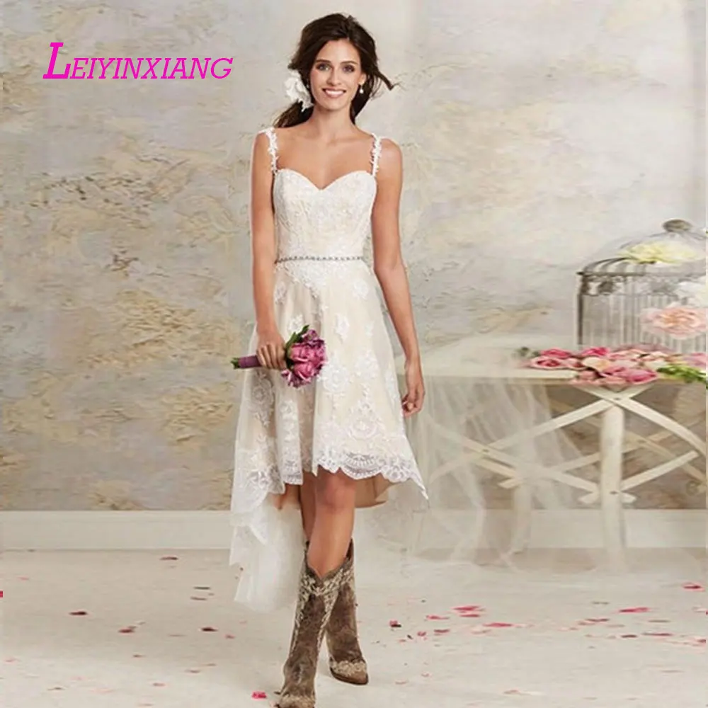 

LEIYINXIANG 2019 Bride Dress Wedding Dress Vestido De Noiva Sereia Robe Sexy A-Line Backless Appliques Lace Elegant Sweetheart