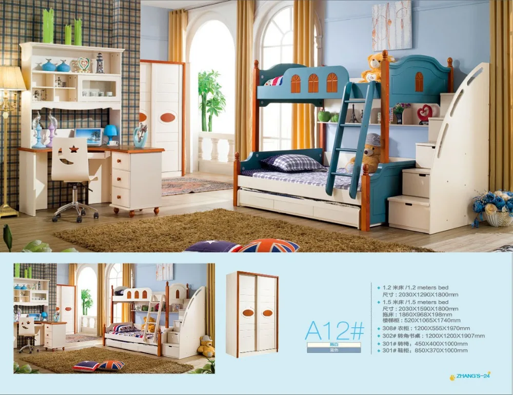 

2018 Promotion Literas Bunk Beds Limited Wood Kindergarten Furniture Lit Enfants Meuble Childrens With Stairs Kids Bedroom Sets