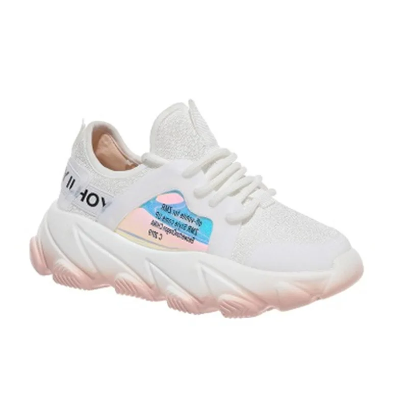 Air Mesh Breathable Sneaker Ladies Outdoor Running Shoes Casual Sports Shoes Walking Shoes Ladies Lace-up Sports Shoes SS41