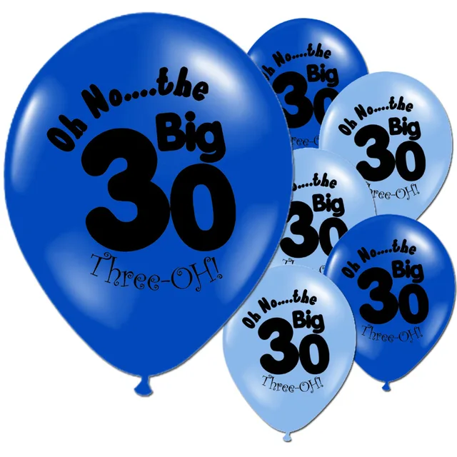 blue birthday balloons